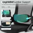 Fizzin Ergonomic Office Chair, 400 LBS Computer Chairs with Adjustable Lumbar Support, Breathable Mesh Desk Chair Ergonomic with Thickened Cushion, Comfy Home Office Desk Chair (Black)