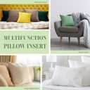 Elegant Comfort Set of 2 Throw Pillow Inserts with Poly-Cotton Shell Siliconized Fiber Filling - Sofa Bed and Couch Pillows - Indoor Decorative Pillows 12 x 12 Inch, Pack of 2