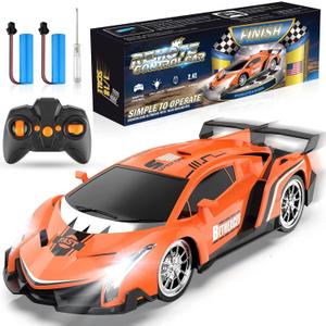 Growsland Remote Control Car RC Cars Xmas Gifts Toys for Kids 1/18 Electric Sport Racing Hobby Rc Crawler Toy Car Boys Girls Adults Included Rechargable Batteries (Orange)