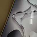 Large Framed Modern Abstract Vertical Wall Art for Living Room, Black Grey Prints Paintings Artwork for Walls, Silver Gray Luxury Pictures for Hallway Entryway Foyer Stair Office Wall Decor 30x60 Inch