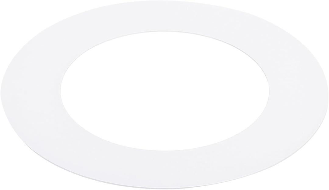 PATIKIL Goof Rings for 4 Inch Recessed Can Lighting Down Light, 1 Pcs Metal Goof Trim Rings Cover, Outer Diameter 6.77-inch, Inner Diameter 4.25-inch, Matte Finish White, Flush Mount