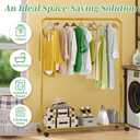 Simple Trending Clothes Clothing Garment Rack, Clothes Organizer, Gold