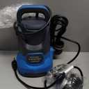 Sump Pump 1HP Submersible Water Pump 3700GPH Electric Portable Transfer Water Pump for Pool Draining Basement, Blue