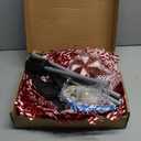 5 FT Pop Up Christmas Tree with Lights and Candy Tree Topper for Christmas Home Decorations, Red Tinsel Skinny Christmas Tree, Collapsible Pencil Tree for Home Indoor Outdoor Xmas Party Decoration