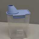 Rice Airtight Storage Container, 3 to 5Lbs Cereal Dry Food Flour Bin, Pet Dog Cat Food Dispenser with Measuring Cup, BPA Free Clear Plastic Kitchen and Pantry Organization Bin for Sugar, Pasta