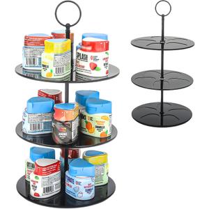 Flavor Pods Holder for Ninja Thirsti Flavored Water Drops, Holds 15 Pods Storage Rack for Ninja Thirsties Drink System, Acrylic Pods Organizer for Ninja Thirsty, Black