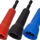 3 Pcs Wire Twister Tool for DrillWire Nut TwisterSpin Twist Wire ConnectorCable Stripping and Twisting Tool with 1/4" Chuck for Electric Cable(Black,Red,Blue)