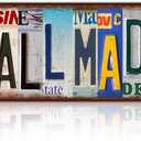Vintage We're All Mad Here Wall Decor Street Signs Home Bar Coffee Metal Tin Signs 16 x 4 Inches (St-Y-07)