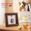 Anniversary Shadow Box Frame Gift for Him Her - Aniversario Gifts for Men, Women & Couples - Romantic Valentines Day Wedding Birthday (Brown)