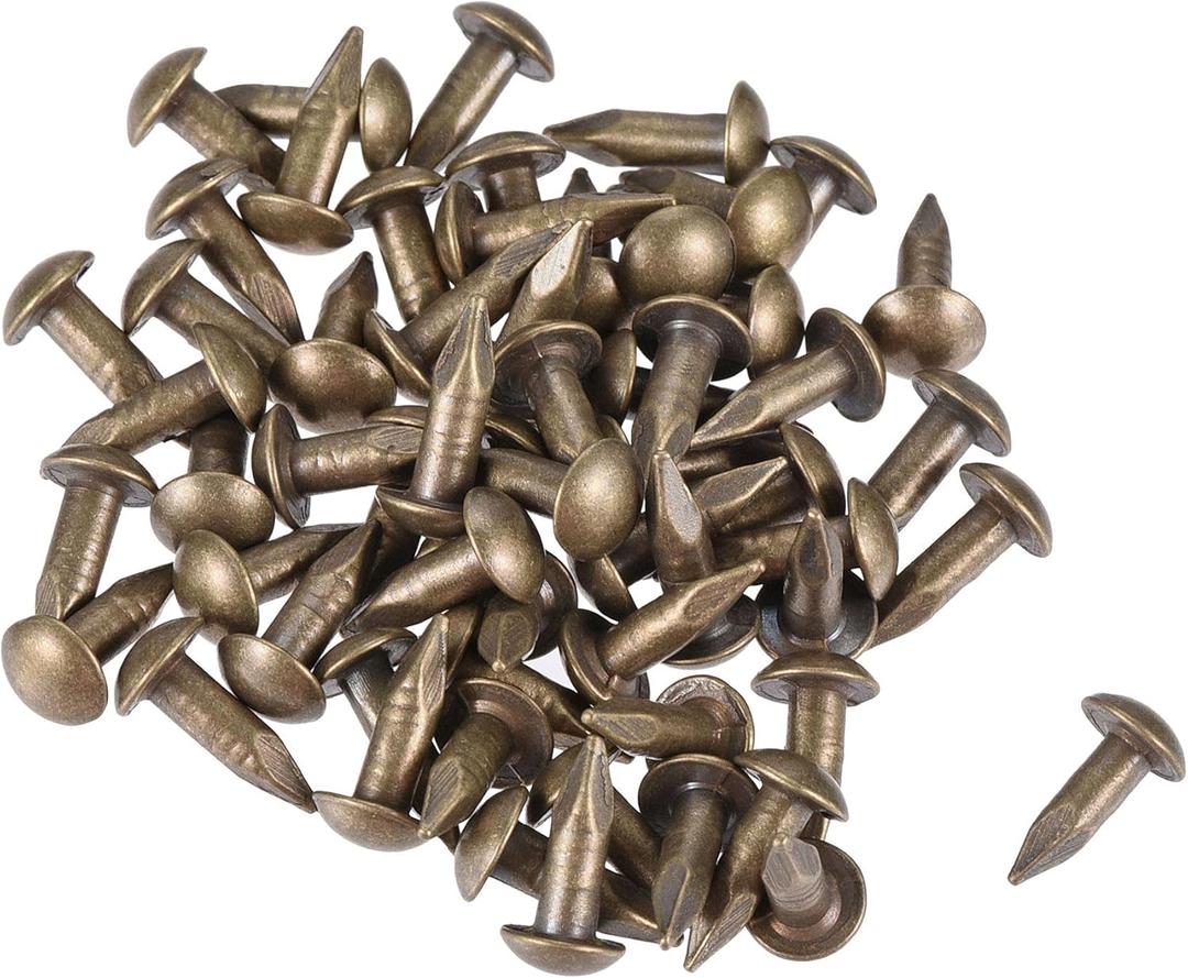 uxcell Small Tiny Hardware Brass Nails 3mmx10mm(DXL) for DIY Wooden Boxes Accessories Bronze Tone 60pcs uxcell Small Tiny Hardware Brass Nails 3mmx10mm(DXL) for DIY Wooden Boxes Accessories Bronze Tone 60pcs