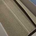 Nuanchu 15 Pcs Bullnose Carpet Stair Treads Non Slip Stairs Treads Washable Bullnose Carpet Pads for Indoor Wooden Steps Pet Safety Rugs (29.5"x9.4",Jute) (Beige)