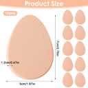 10 Pcs Flat Edge Makeup Sponges Latex-Free Blending Sponge Set for Liquid, Cream & Powder Foundation, Dry & Wet Use for Flawless Natural Finish, Non-Absorbent Beige