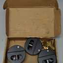 3 Pack Puck Locks for Trailers with Keyed Alike, 2-7/8 Inch Heavy Duty Hidden Shackle Padlocks, Outdoor Padlocks for Moving Trucks & Vans, 6 Keys Included, Black