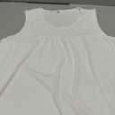 Women Plus Size Tank Top Casual Summer Tops Loose Fit Sleeveless T Shirts Trendy Crewneck Tunic Tees (White,XL)