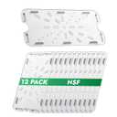 CURTA 12 Pack Plastic Drain Shelf for 1/3 Size Food Pan, Clear, for Kitchen Hotel Restaurant, NSF Listed