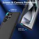 4 x for Samsung Galaxy S24 Ultra Case, Heavy Duty Shockproof Protective Phone Case with Dual Layer Protection (Black)