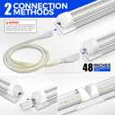 Barrina T8 LED Shop Lights 2FT, 20W 3000LM 5000K, 2 Pack, High Output Tube