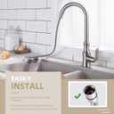 Angle Simple Kitchen Sink Sprayer Replacement, Male Thread Type G 1/2 or 13/16 Inch, NSF/ANSI/CAN 61 & 372 Testing, Faucet Head Attachment, Stream and Spray Mode, Brushed Nickel