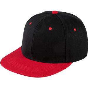 Classic Button up Hip-Hop Baseball Cap, Adjustable Color Blocked Unisex Flat Cornered Cap