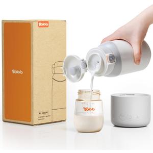 Portable Milk Warmer Pro for Travel, Detachable Bottle Warmer with Rapid and Stable Heating for Breast Milk & Water, 17.5 oz Capacity and Extended Battery Life for on the Go