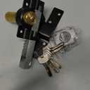 Barn Door Lock, Fence Gate Lock, Double Sided Gate Latch, Door Lock for Wodden Gate, Supplied with 5 Keys, Work with 2.75" Wooden Gate, Suitable for Right & Left Door