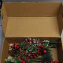 22 Pcs Large Artificial Christmas Tree Picks, Assorted 20 Kinds Red Berry Picks Stem Faux Pine Branches Flower Pick with Pinecones Apples Holly Leaves for Winter Holiday Season Home Decor