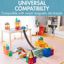 Learn & Grow Magnetic Tiles Road Expansion Pack - 40PCs Road Toppers Set for Cars, STEM Learning & Building Toy - Magnetic Tile Accessories for Kids 3+, Toddler - Add Car Roads to Any Magnet Tiles Set