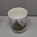 Ceramic Christmas Utensil Holder with Tree and Truck Design  Festive Holiday Kitchen Decor  Ideal for Storing Cooking Utensils, Wooden Spoons, and Kitchen Gadgets