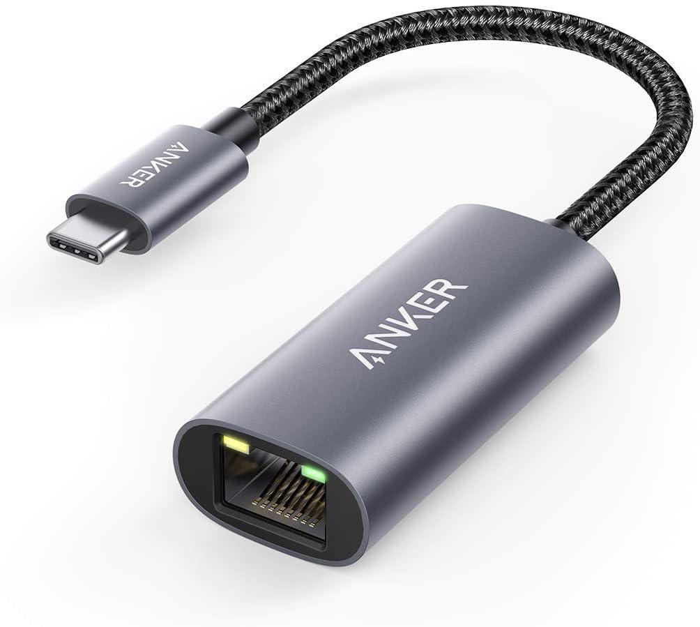 Anker USB C to Ethernet Adapter, Portable 1-Gigabit Network Hub, 10/100/1000 Mbps, for MacBook Pro, iPad Pro 2019/2018, ChromeBook, XPS, Galaxy S9/S8, and More