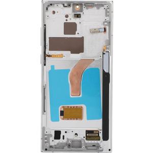 Original for S22 Ultra, OLED LCD Display Touch Screen Digitizer Assembly S22ultra SM S908B LCD Screen Replacement with Frame, 6.7 Inch (Silver)