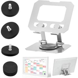 Xuhal Adjustable Desktop Stand and Magnetic Fridge Mount Compatible with Skylight 15 Inch Calendar, Freestanding Desk Refrigerator Calendar Stable Base for Digital Family Organizer