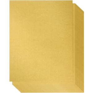 Metallic Gold Shimmer Paper - 8.5 x 11 In Letter Size, Gold, 96 Sheets, Double-Sided - Craft Paper for DIY & Invitations, Laser & Inkjet Friendly, Scrapbooking & Cardmaking