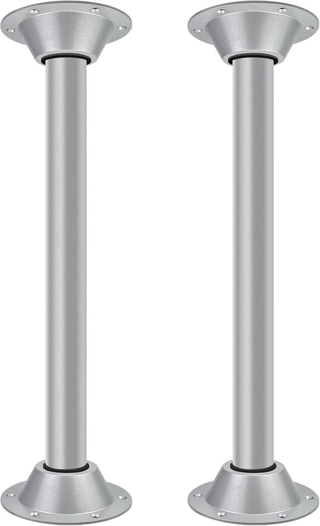 27" RV Table Leg and RV Table Base Mount,Camper Tables Legs, Aluminum Surface Mount Pedestal Bases Flange with Dinette Tables Legs Pipe for Camper Trailer Motorhome, Includes Mounting Screws