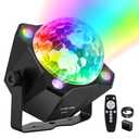 Megaboon Disco Ball Light DJ Party Light，Sound Activated 6 Colors Stage Strobe Party Decorations for Outdoors and Indoors Home Club Karaoke Christmas Halloween Birthday Wedding Dancing Mood Lights