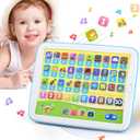Bilingual Spanish & English Learning Toys for Toddlers 1-3, Kids Interactive Learning Tablet, Childrens Alphabet ABC / Words / Numbers / Colors Learning Pad, Education Toy for Babies 24 Month+
