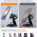 Magnetic Wireless Charger for Samsung, 3 in 1 Charging Station Compatible with MagSafe Samsung Charger 25W Max for Galaxy S26 Ultra, Watch Charger Stand for Galaxy Watch Ultra 8 7, with 45W Adapter