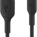 Belkin BoostCharge Lightning Cable - 6.6ft/2M - MFi Certified Apple iPhone Charger USB to Lightning Cable - iPhone Cable - iPhone Charger Cord - Apple Charger - USB Phone Charger - Black