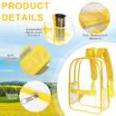 Cholemy 24 Set Clear Backpack with Pencil Case Bulk Heavy Duty PVC Transparent School Bag for Students Women Men Travel(Multicolor)