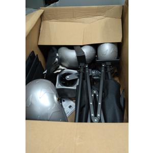 Custom Motorcycle Gas Tank, Front Fender & Luggage Rack Kit – Complete Bodywork Assembly with Mounting Brackets & Hardware, Folding Side Frame Supports: ~14" – 18" Length (Extended)