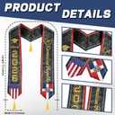 Graduation Stole 72", American Graduation Sash, Flag Stole for International Students