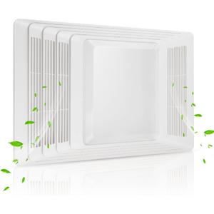 S97013662 Nutone Bathroom Fan Cover Grille and Lens Assembly Kit Compatible with Broan Nutone bathroom fan cover 655, 656, 657, 659, 695, HFL695, 696 Bathroom Vent Cover (white)