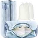 Shoe Washing Machine Bag, 2 Pack Shoe Laundry Bags for Washer and Dryer, Reusable Sneaker Wash Bag with Self-Locking Zipper, 360 Deep Cleaning, Protects Shoes and Washer(White)