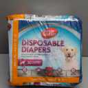 Simple Solution Disposable Dog Diapers, Female Dog Diapers, Puppy Potty Training, Incontinence and Heat Cycle Protection, Large Diapers for Dogs, 18-27 Inch Waist, 30 Count