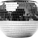 NPW Disco Ball Ice Bucket Large  Mirrored Cocktail & Champagne Ice Bucket for Parties, Girls Night & Bachelorette