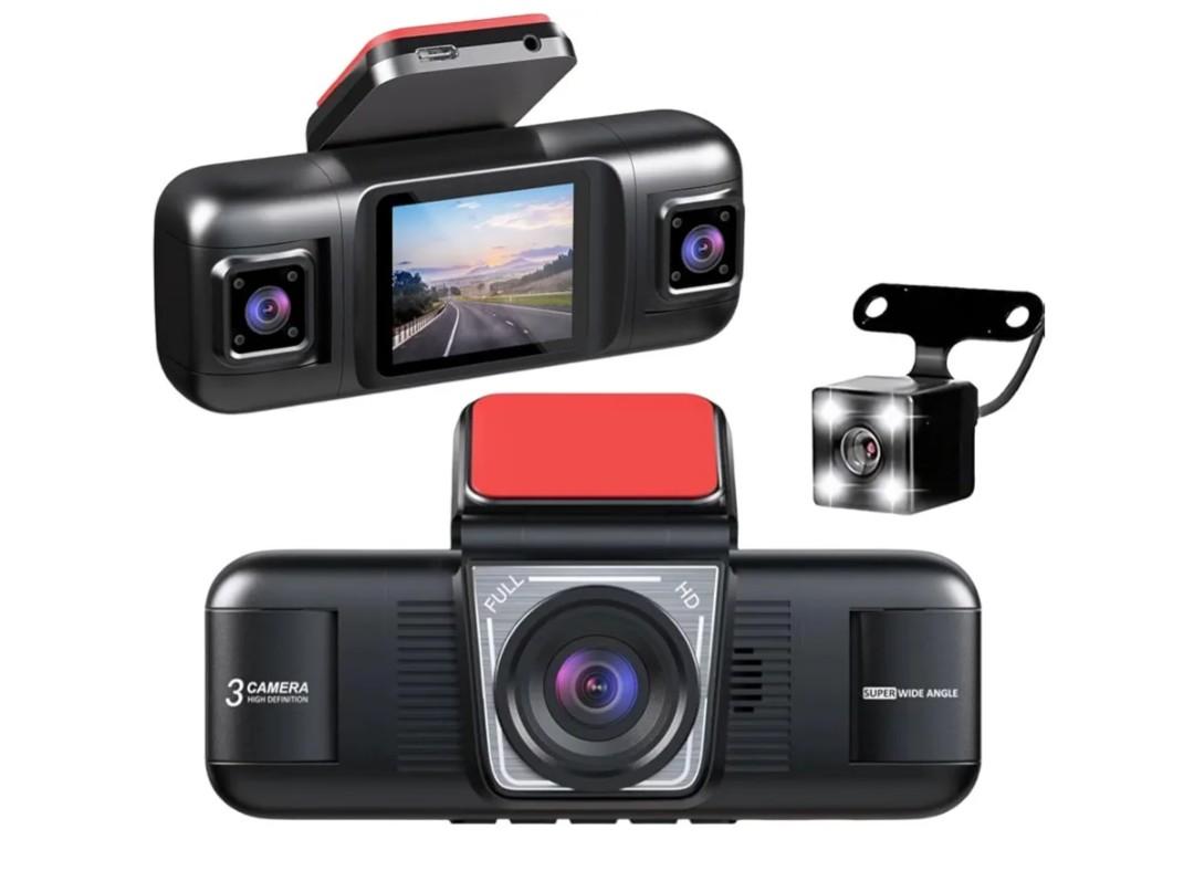 4 Cameras Dash Cam for Cars,360 Degree Panoramic Protection Car DVR，IR Night Vision 4 Cameras 1080P+ 480P*3 ， Front Interior Side and Rear Cameras,Simultaneous Recording Video Recorder