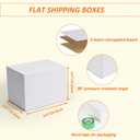 HORLIMER 8x6x6 Shipping Boxes Set of 40, White Corrugated Cardboard Mailer Box for Packing Small Business