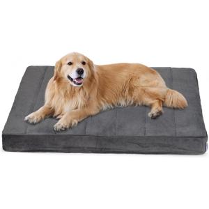 Dog Bed for X Large Dog - Orthopedic Pet Beds with Memory Foam, Waterproof Removable Washable Cover with Non-Slip Bottom, Grey, 41" L x 27" W x 3" H (
Grey
)