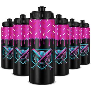 12 Pcs Baseball Drip Ice Cream Water Bottle Bulk Birthday Party Reusable Sports Bottle 20 oz Baseball Accessories Gifts School Sports