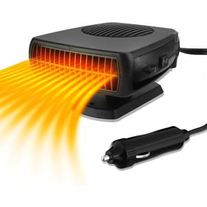 200W Car Heater - Portable Heaters for Cars 12V Auto Heater That Plugs Into Cigarette Lighter, 12 Volt Vehicle Heaters for Vehicle 3 in 1 Heating & Cooling Fast Windshield Defrost Defogger