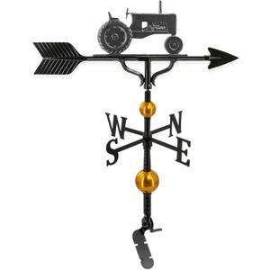 Montague Metal Products 32-Inch Deluxe Weathervane with Swedish Iron Tractor Ornament